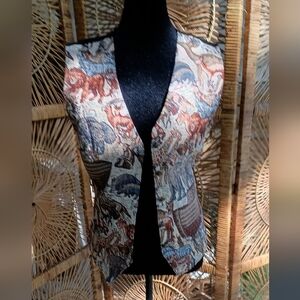 Vintage Bobbie Brooks Noah's Ark Animal Print Vest_XL